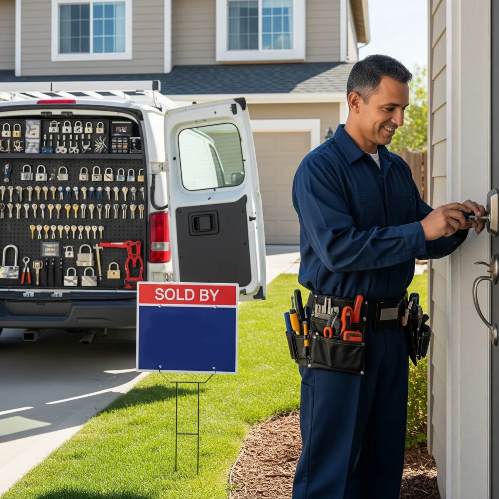 a locksmith changing a lock in monterey ca